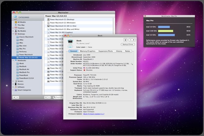Mactracker aktualisiert Apple-Hardware-Datenbank