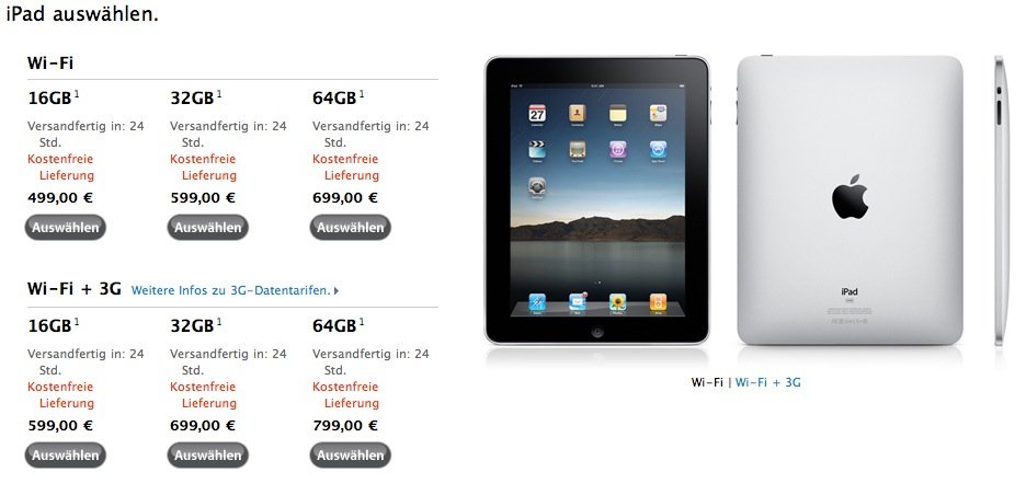 iPad: Lieferzeit sinkt auf 24 Stunden