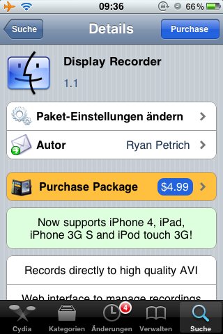 Cydia: DisplayRecorder v1.1, 3G Unrestrictor