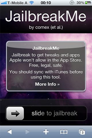 HowTo: iPhone, iPod touch und iPad iOS 4 Jailbreak und Unlock mit JailbreakMe.com