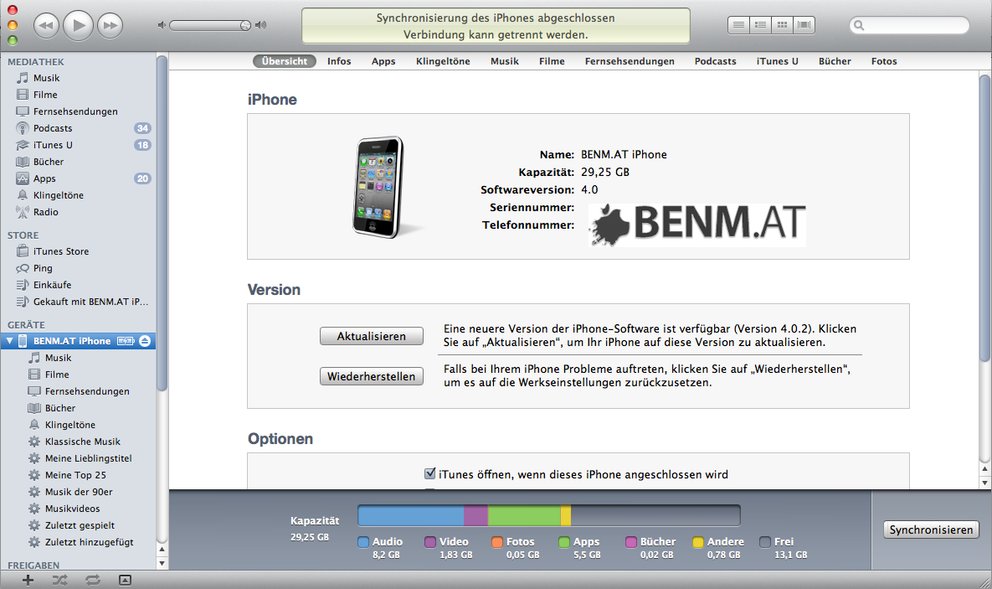 Auch Jailbreaker können unbesorgt auf iTunes 10 updaten