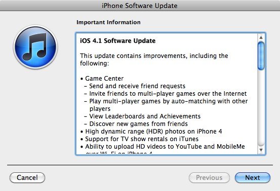 iOS 4.1: Update für iPhone und iPod touch verfügbar