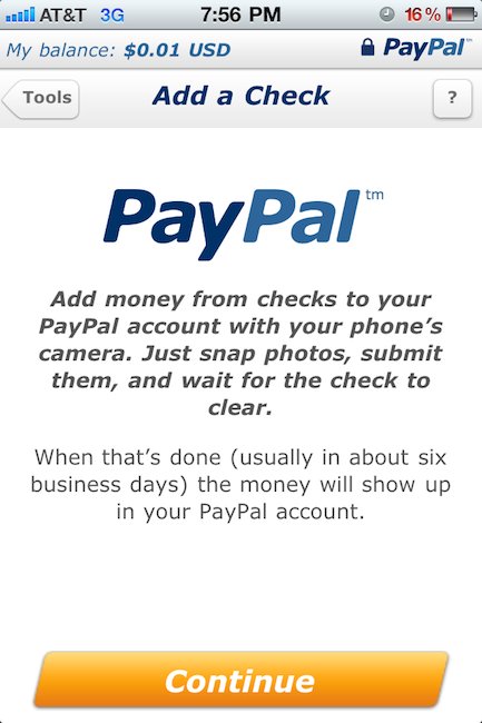 PayPal App Update: Guthaben mit Kamera aufladen