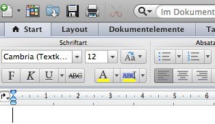 Office:mac 2011: Symbolleisten