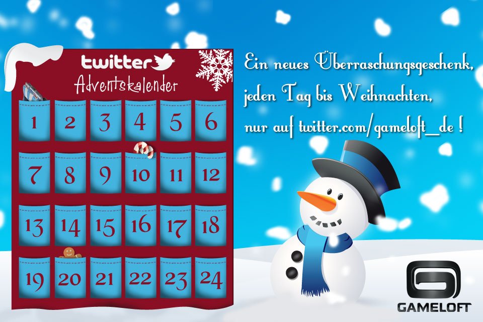 Gameloft Adventskalender: Jeden Tag eine Überraschung