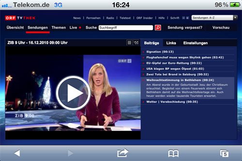 Österreich: ORF TVthek ab sofort iOS-kompatibel