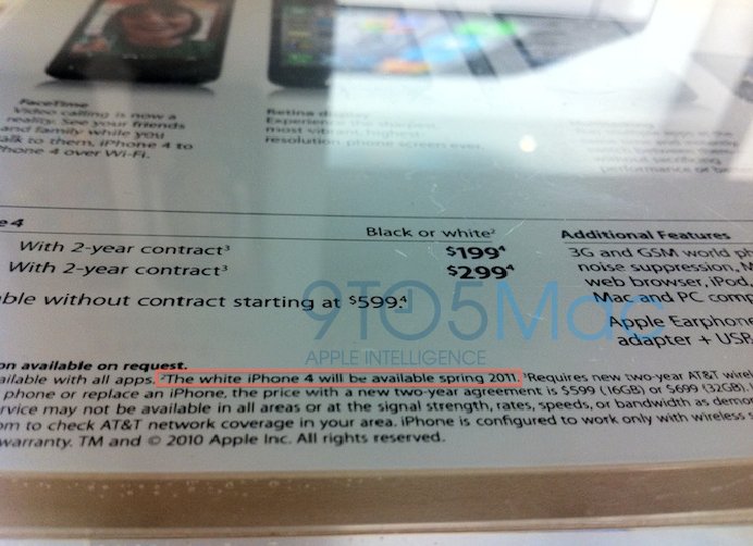 In Apple Retail Stores: Apple kündigt weisses iPhone 4 für Frühjahr 2011 an