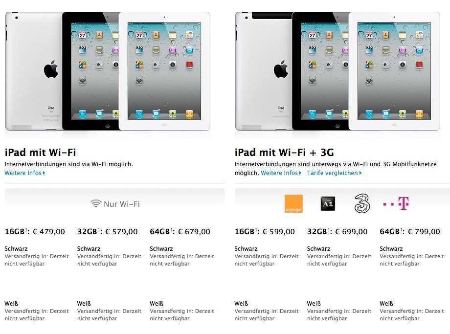 iPad 2: Online-Verkauf startet heute Nacht um 2 Uhr