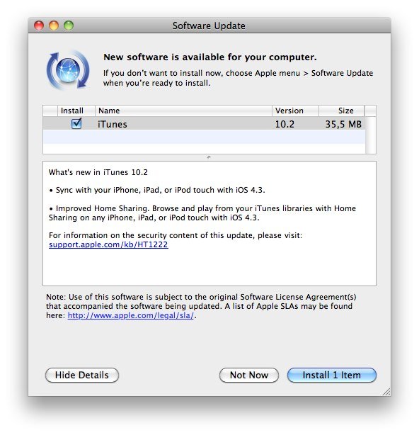 Vorbereitung auf iOS 4.3: Neue iTunes Version 10.2 verfügbar