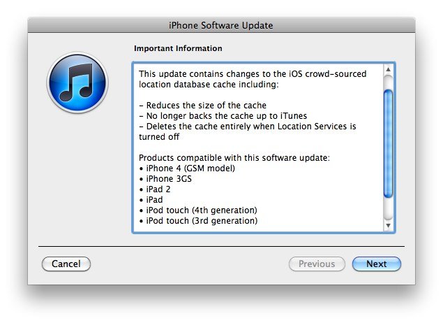 iOS 4.3.3: Apple veröffentlicht neue Firmware mit Geo-Tracking Bugfixes