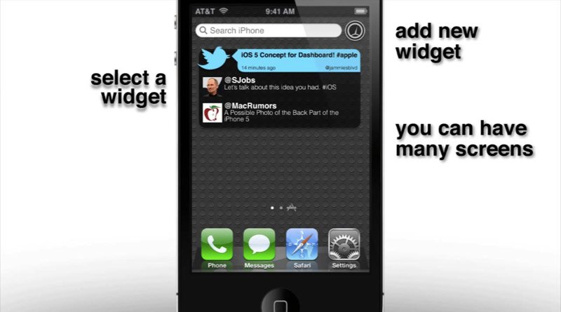 Konzeptvideo: iOS 5 Dashboard mit Widgets
