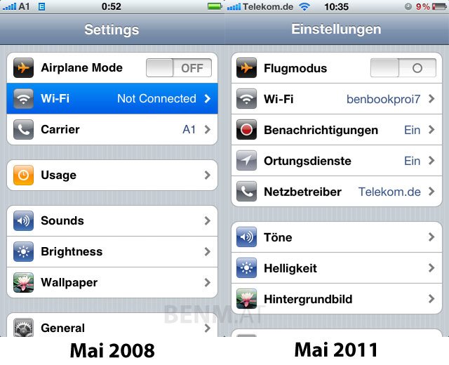 iOS Evolution: Changelogs aller iOS-Versionen seit 1.0