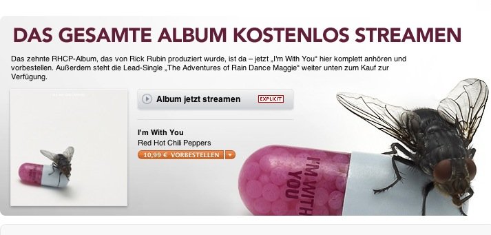Apple streamt Album kostenlos im iTunes Store