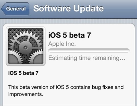 iOS 5 Beta 7 für Entwickler freigegeben