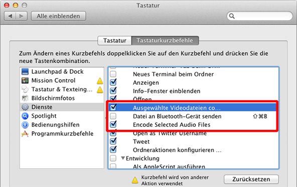 Lion-Praxistipp: Audio- und Video-Enkodierung mit Bordmitteln