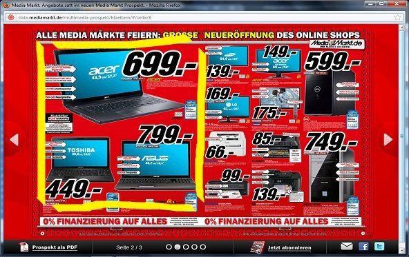 Media Markt Prospekt-Notebooks