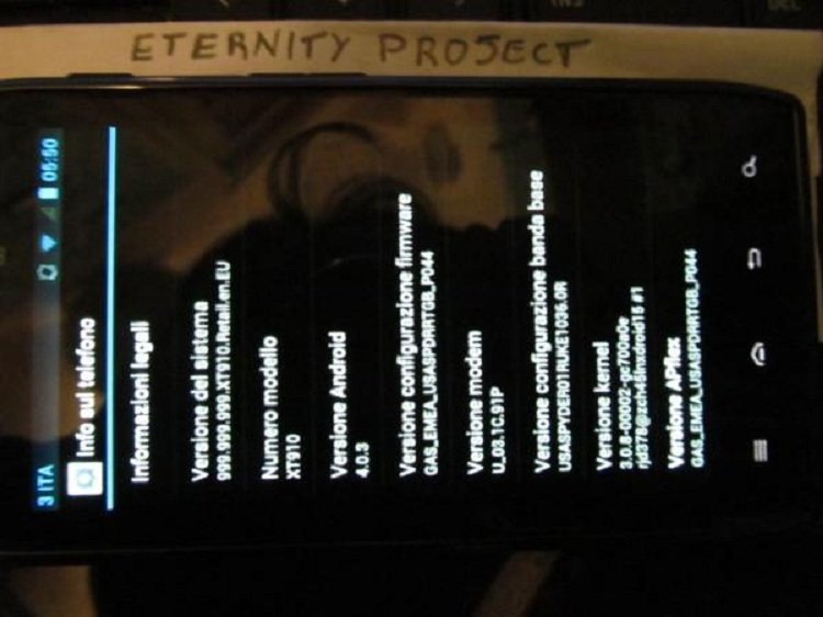 Motorola RAZR: Offizielle Android 4.0.3 Alphaversion ist im Netz aufgetaucht