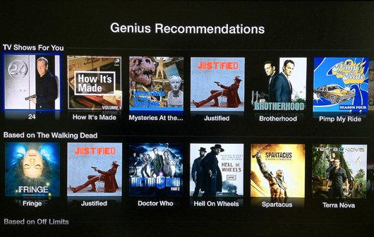 Apple TV jetzt mit Genius-Empfehlungen für Filme und TV-Serien