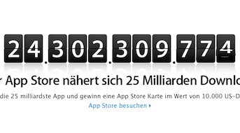 Countdown zu 25 Milliarden App Store Downloads gestartet