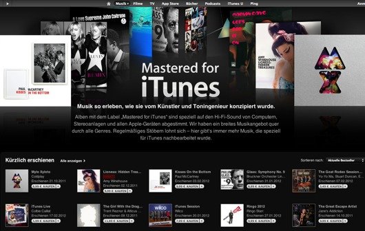 Mastered for iTunes: U2, Madonna, McCartney und Co auch für Match-Nutzer