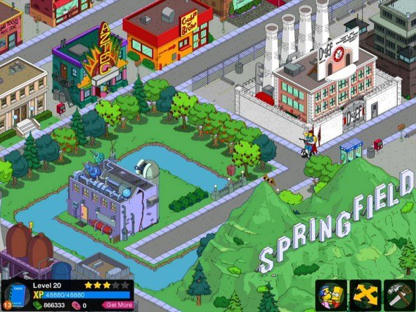 Simpsons-iphone-App-Springfield