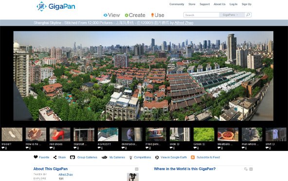 Digitales Foto der Shanghai Skyline mit 272 Gigapixel