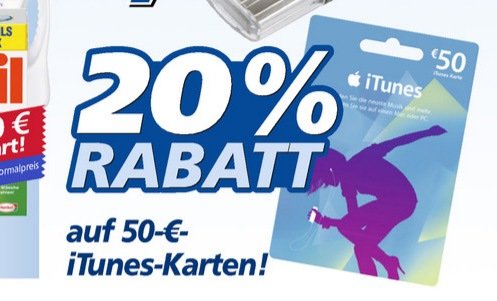 Prospekt-Check: iTunes-Karten mit 20 Prozent Rabatt