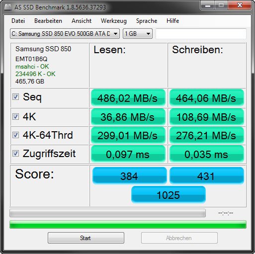 AS SSD Benchmark testet Geschwindigkeit und Leistung von SSDs und Festplatten.