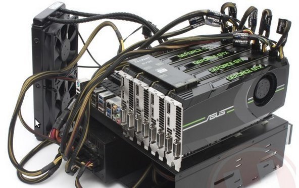 Das scheppert: Geforce GTX680 im Quad-SLi-Verbund