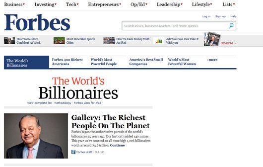 Forbes-Liste der reichsten Menschen der Welt veröffentlicht