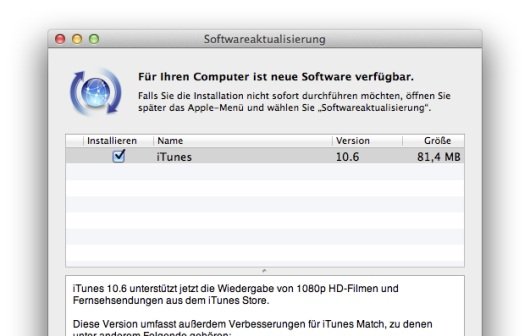 iTunes 10.6 ist da: Full-HD-Videos und iTunes Match-Verbesserung