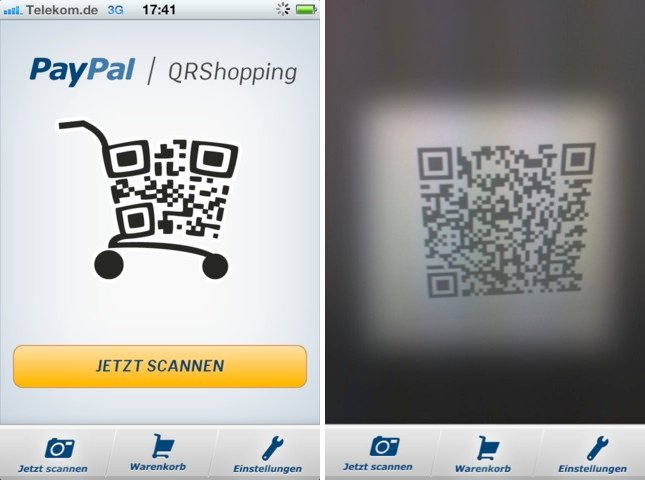 PayPal-App QRShopping: Einkaufen mit der iPhone-Kamera