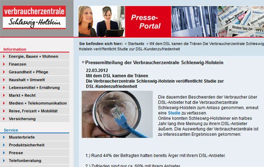 Studie zeigt Unzufriedenheit mit DSL-Anbietern