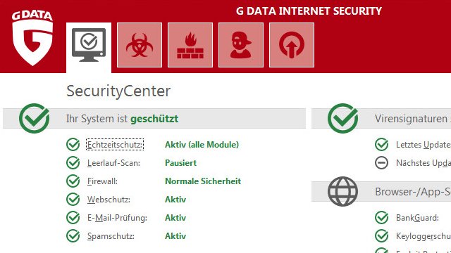 g data antivirus oder internet security