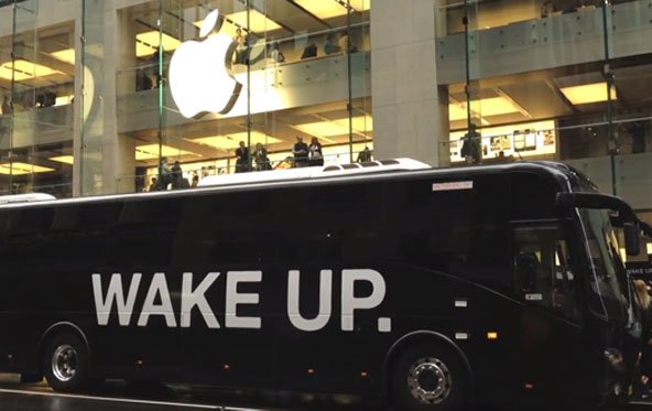 Wake-Up-Flashmob in Australien: Aktion von Research In Motion?