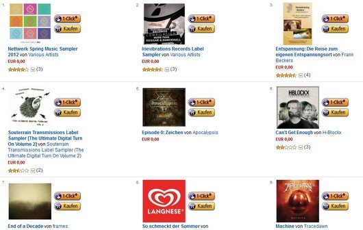 50 MP3s kostenlos bei Amazon: Von Reggae, Elektro, Pop bis Rock