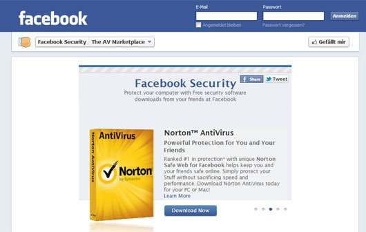 Facebook öffnet Marketplace für Antivirus-Software
