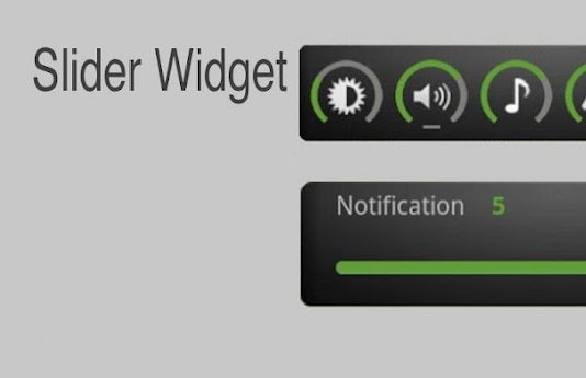 Slider Widget: Widget für Displayhelligkeit und alle Lautstärke-Level