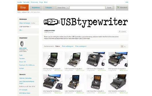 Antike Schreibmaschinen als Tastatur für PCs und Tablets