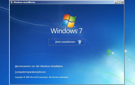 Nach der Umwandlung der Partitionierung sollte die Windows 7-Installation funktionieren.