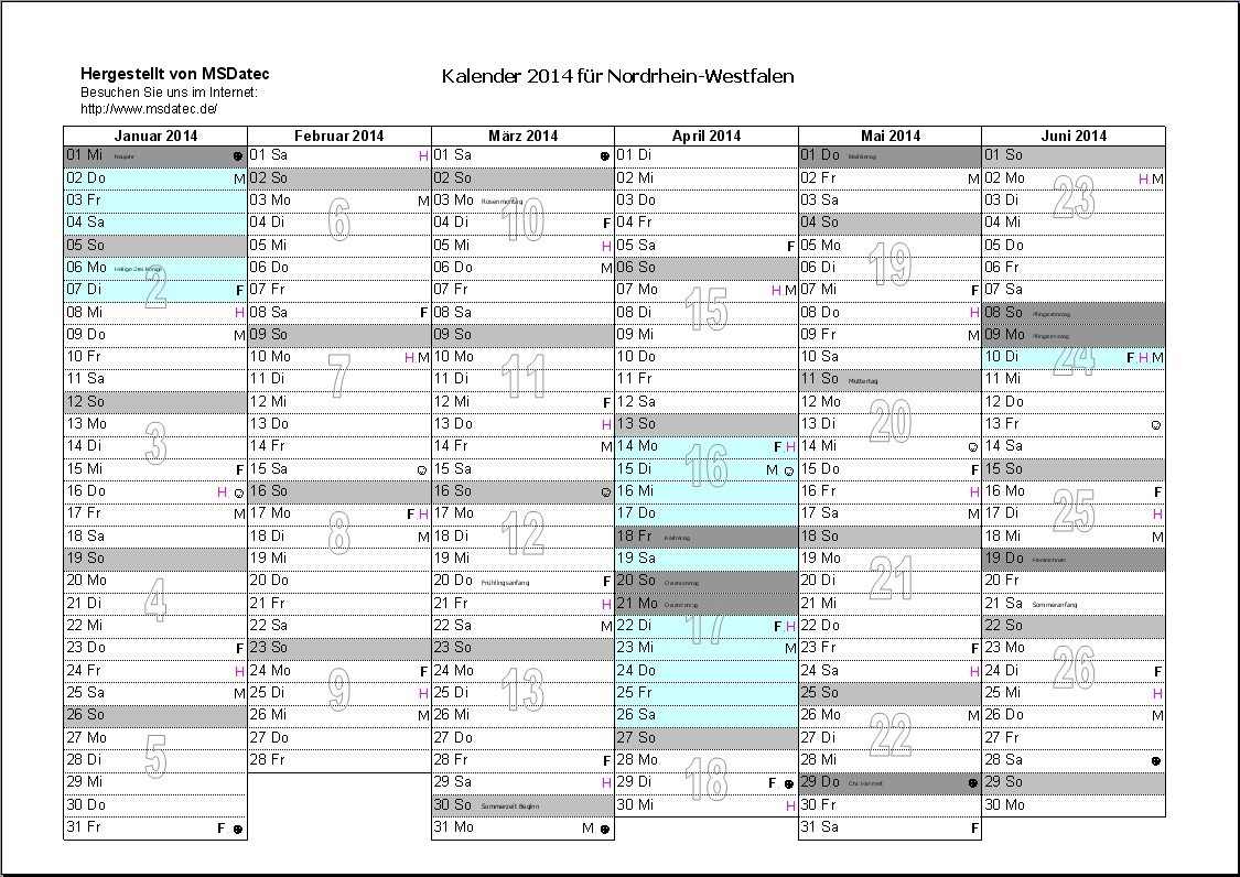 Kalender-Excel Download