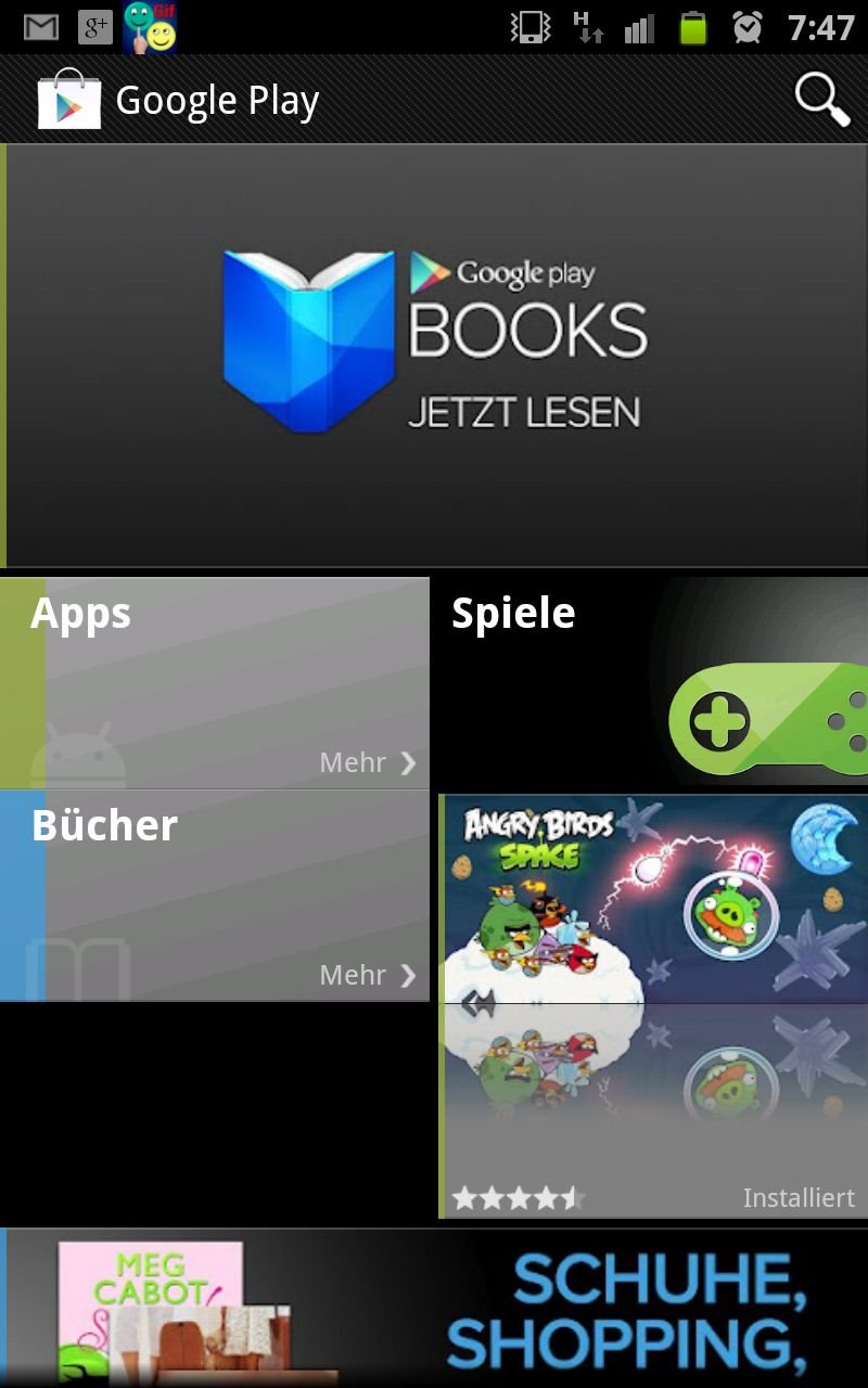 Google Play Store ab sofort mit Büchern