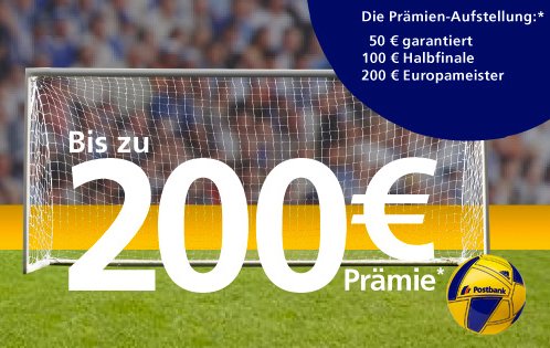 Kostenloses Girokonto mit bis zu 200 Euro Prämie von der Postbank