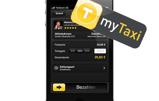 MyTaxi: Das iPhone bezahlt mein Taxi