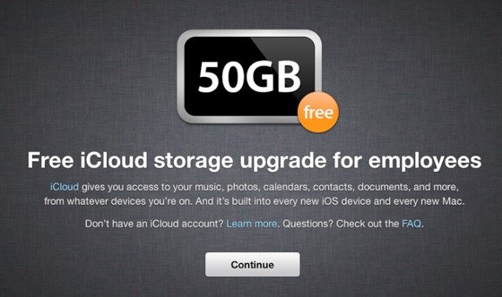 iCloud: Apple-Mitarbeiter erhalten 50 Gigabyte Gratis-Speicher
