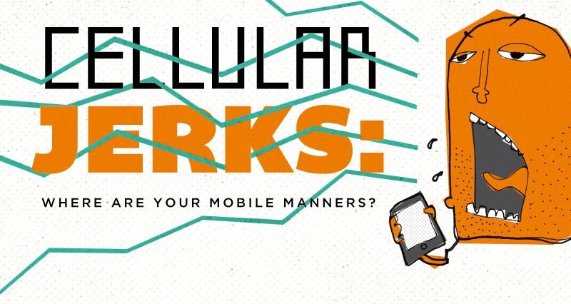 Infografik: "Handy-Trottel - Wo sind Eure Mobilfunk-Manieren?"