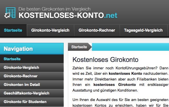 Entscheidung für ein Konto