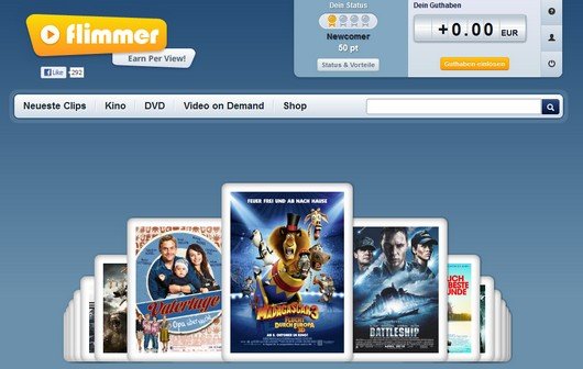 flimmer.de: Film-Trailer ansehen, und auch noch Geld dafür bekommen