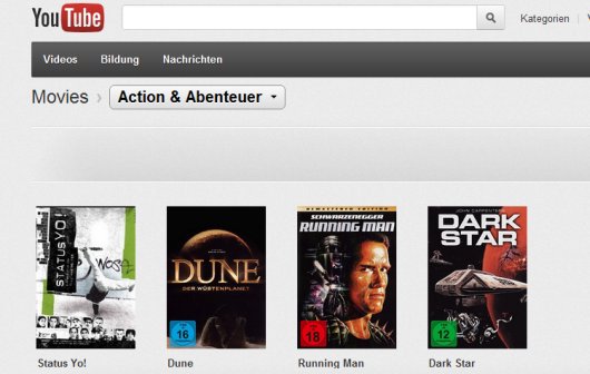 YouTube schaltet Movies frei - kommt bald Google Play Movies zu uns?