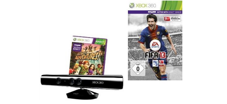 Kinect für Xbox 360 und FIFA 13 bei Amazon mit 20 Euro Rabatt